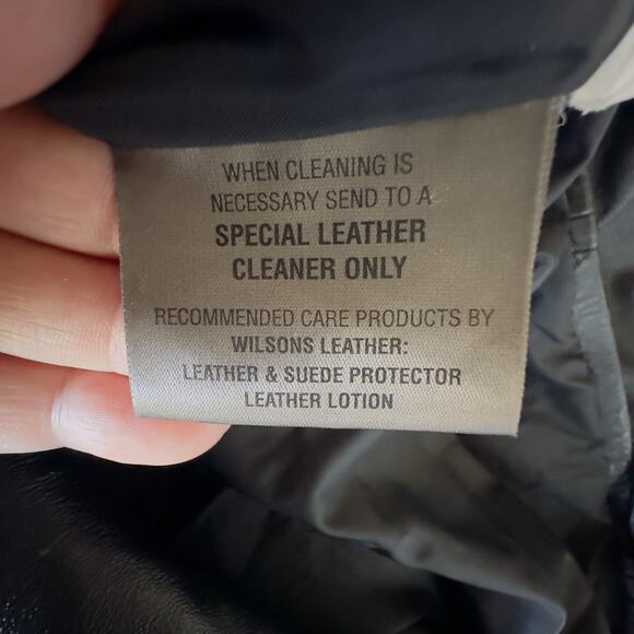 Wilson’s Leather Black Genuine Leather Blazer Jacket Womens M Boxy Vintage Style - Picture 10 of 13